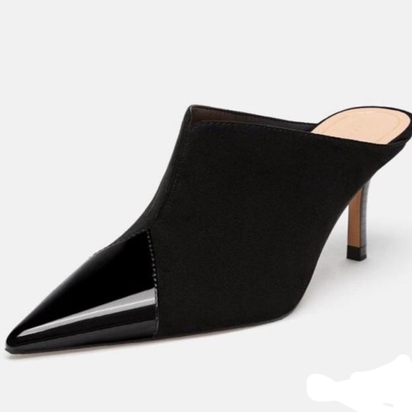 Zara Shoes - Zara Black Mules Slides 7.5